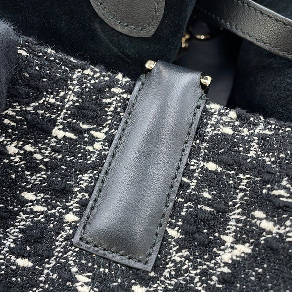 ディオール ハンドバッグ カナージュ トゥジュール ミディアム ツイード M2821OTKV Christian Dior 黒