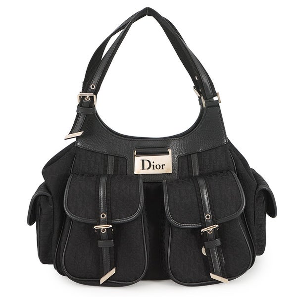 ディオール ハンドバッグ オブリーク ジャカード ストリートシック キャンバス JCF44966 黒