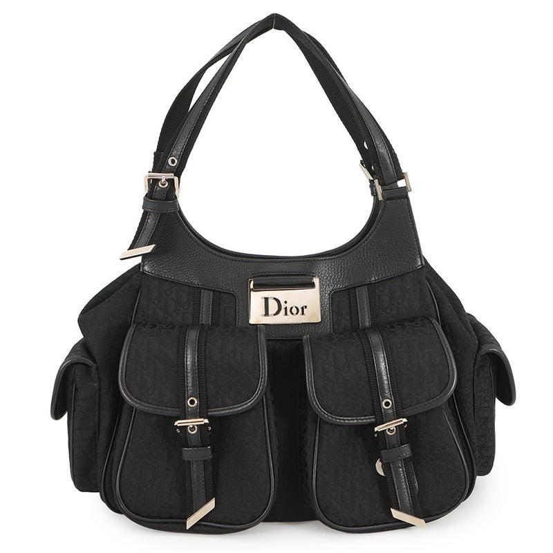 ディオール ハンドバッグ オブリーク ジャカード ストリートシック キャンバス JCF44966 黒