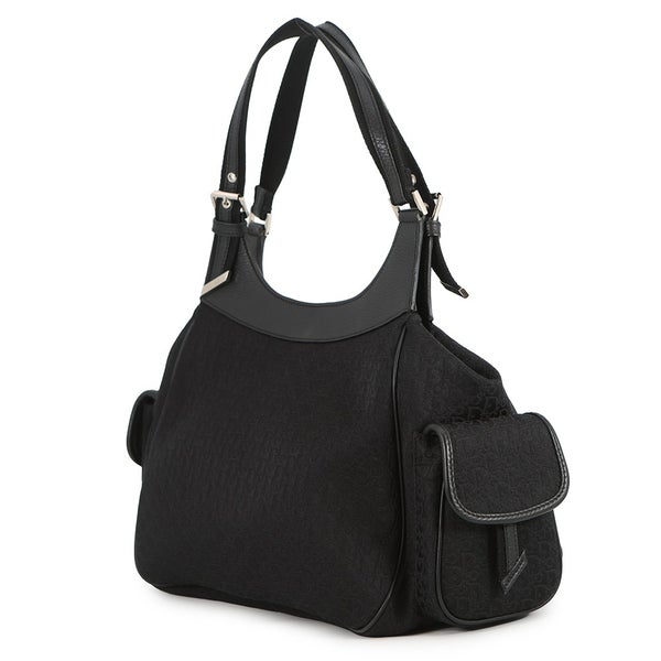 ディオール ハンドバッグ オブリーク ジャカード ストリートシック キャンバス JCF44966 黒