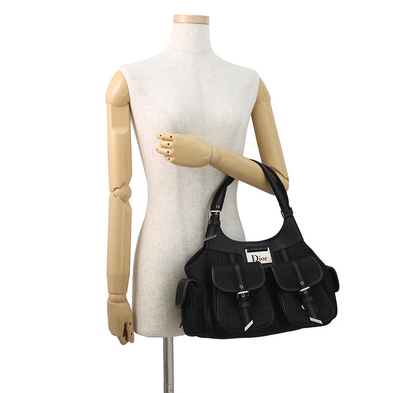 ディオール ハンドバッグ オブリーク ジャカード ストリートシック キャンバス JCF44966 黒