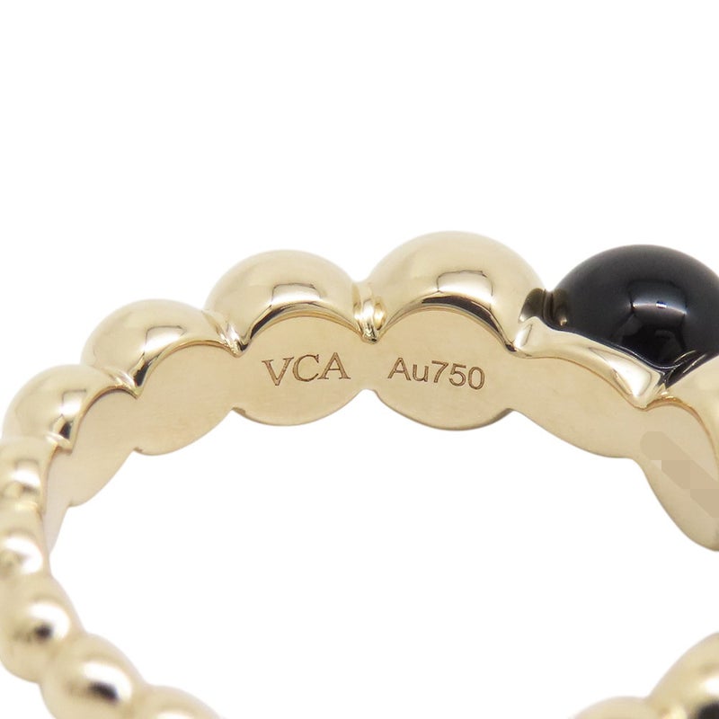 ヴァンクリーフ&アーペル リング ペルレ ヴァリアシオン オニキス K18YGイエローゴールド リングサイズ50 VCAR05M150 ジュエリー