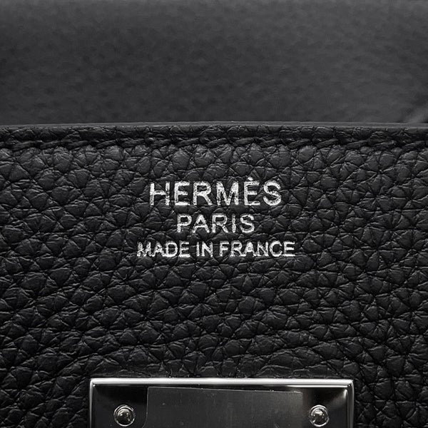 エルメス バーキン30 ブラック/シルバー金具 トゴ K刻印 HERMES Birkin ハンドバッグ 黒