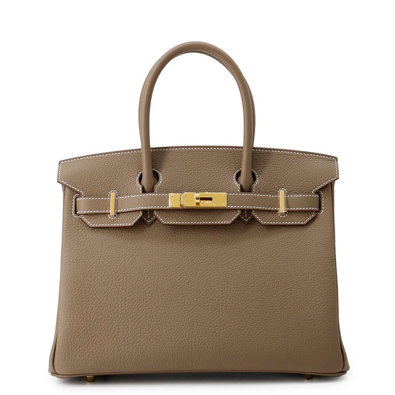 エルメス バーキン30 エトゥープ/ゴールド金具 トゴ K刻印 HERMES Birkin ハンドバッグ