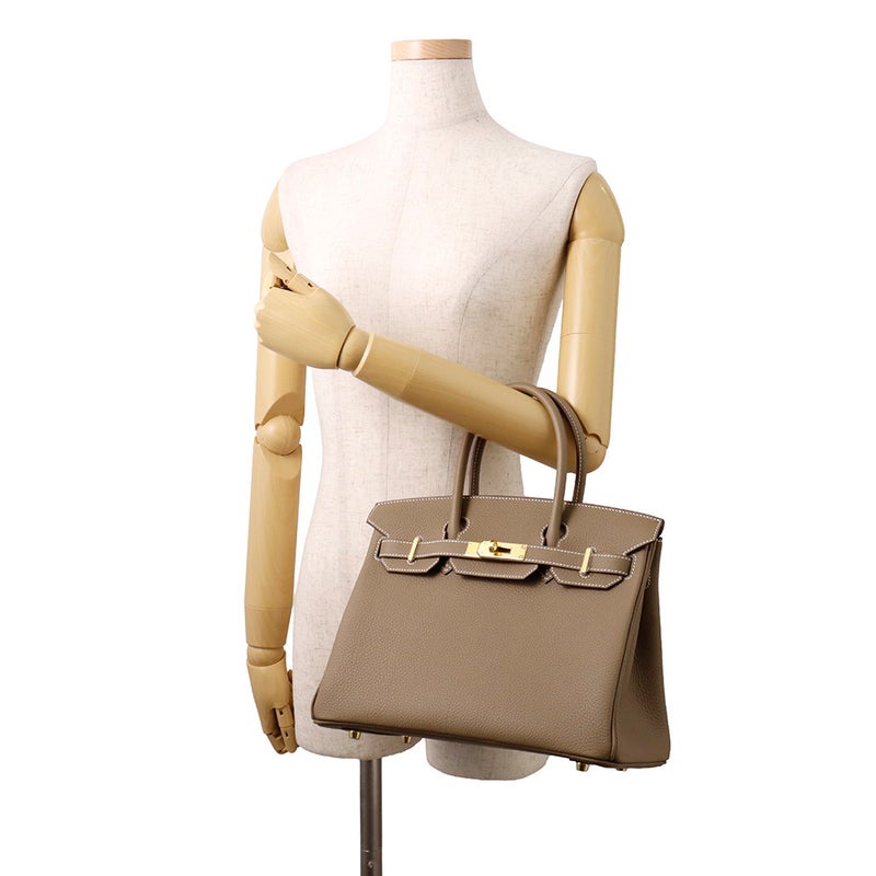 エルメス バーキン30 エトゥープ/ゴールド金具 トゴ K刻印 HERMES Birkin ハンドバッグ