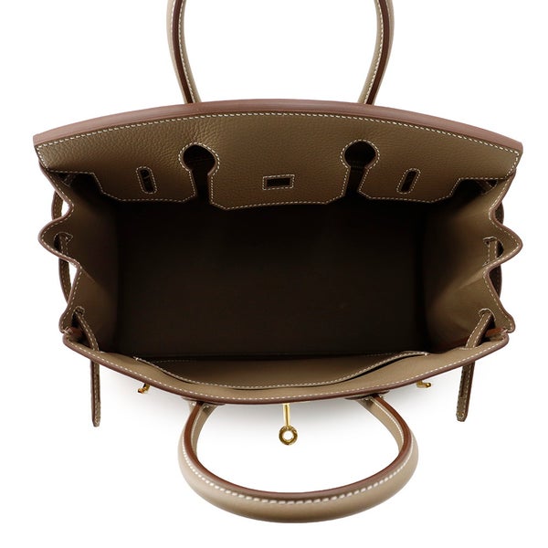 エルメス バーキン30 エトゥープ/ゴールド金具 トゴ K刻印 HERMES Birkin ハンドバッグ