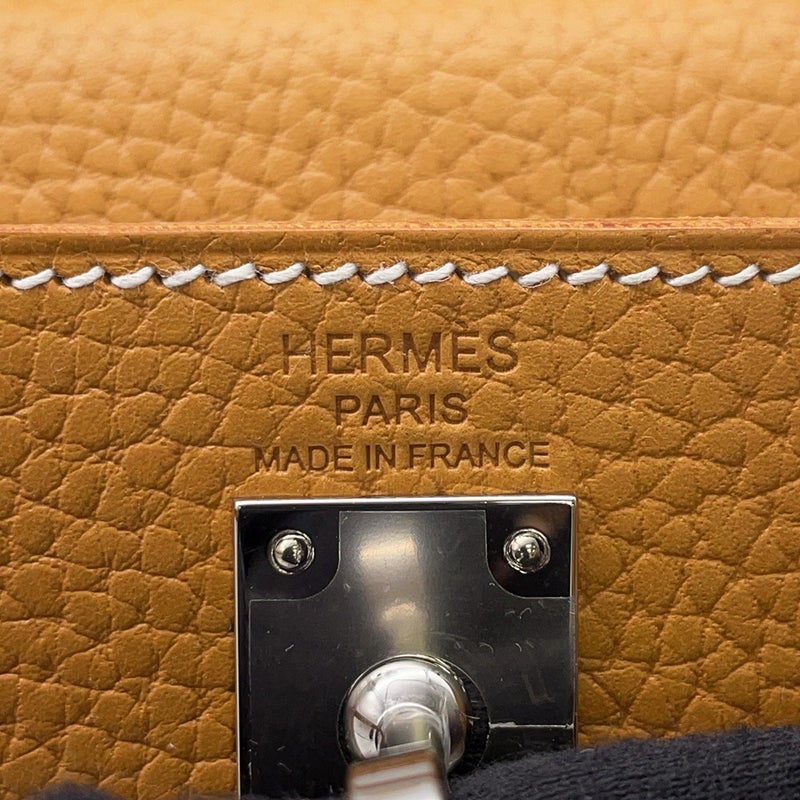 エルメス ハンドバッグ ケリー25 外縫い ナチュラルサブレ/シルバー金具 ナチュラルグレネ K刻印 ２wayショルダー