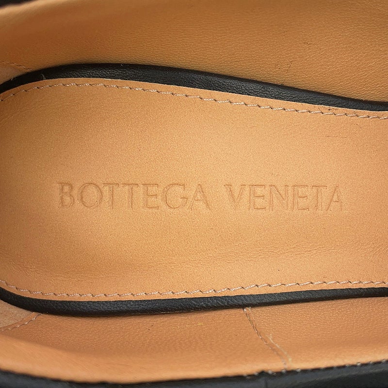 ボッテガヴェネタ パンプス イントレチャート パデッド スクエアトゥ レディースサイズ34 1/2 BOTTEGA VENETA 靴 黒