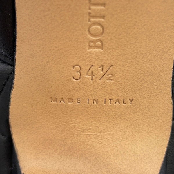 ボッテガヴェネタ パンプス イントレチャート パデッド スクエアトゥ レディースサイズ34 1/2 BOTTEGA VENETA 靴 黒