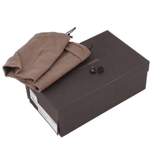 ボッテガヴェネタ パンプス イントレチャート パデッド スクエアトゥ レディースサイズ34 1/2 BOTTEGA VENETA 靴 黒