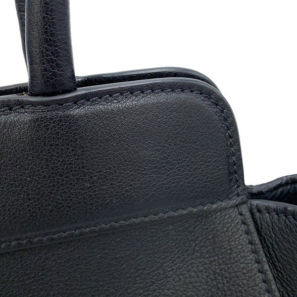 プラダ ハンドバッグ ロゴ ミディアム ソフトグレインレザー 1BG533 PRADA 黒