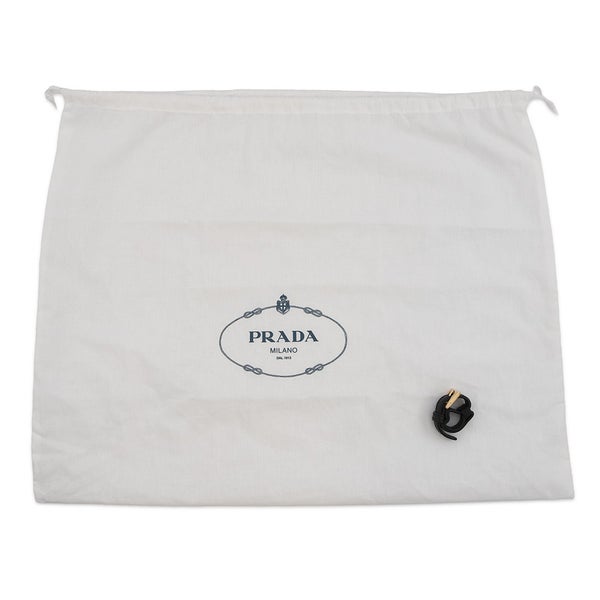 プラダ ハンドバッグ ロゴ ミディアム ソフトグレインレザー 1BG533 PRADA 黒