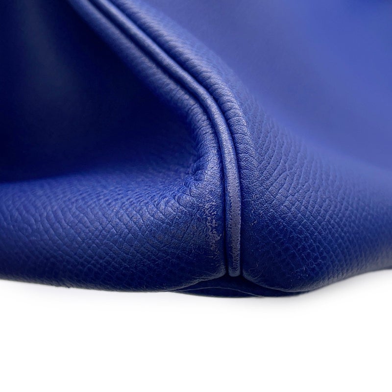 エルメス バーキン35 キャンディ ブルーエレクトリック/ミコノス/シルバー金具 エプソン □O刻印 HERMES Birkin ハンドバッグ