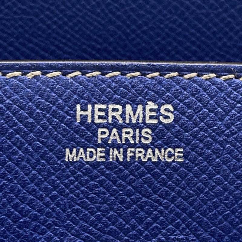 エルメス バーキン35 キャンディ ブルーエレクトリック/ミコノス/シルバー金具 エプソン □O刻印 HERMES Birkin ハンドバッグ
