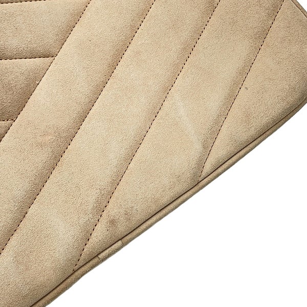 シャネル ショルダーバッグ バイアスステッチ ココマーク スエード CHANEL タッセル付き