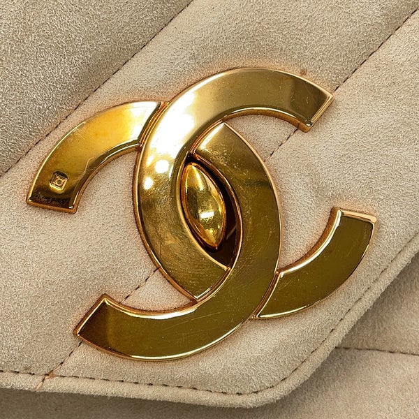 シャネル ショルダーバッグ バイアスステッチ ココマーク スエード CHANEL タッセル付き
