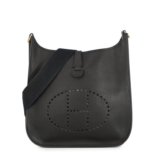 エルメス ショルダーバッグ エブリン 1 GM ブラック/ゴールド金具 トリヨンクレマンス □A刻印 黒