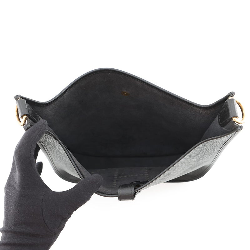 エルメス ショルダーバッグ エブリン 1 GM ブラック/ゴールド金具 トリヨンクレマンス □A刻印 黒