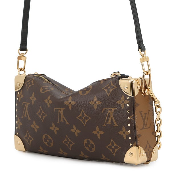 ルイヴィトン ハンドバッグ モノグラム/モノグラム・リバース スリム トランク M13147 LOUIS VUITTON 2way 黒 ブラック