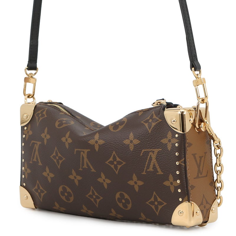 ルイヴィトン ハンドバッグ モノグラム/モノグラム・リバース スリム トランク M13147 LOUIS VUITTON 2way 黒 ブラック