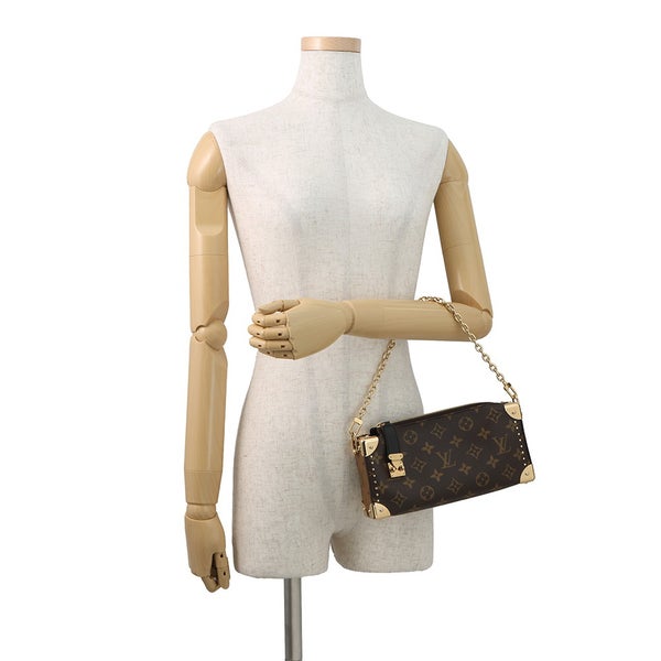 ルイヴィトン ハンドバッグ モノグラム/モノグラム・リバース スリム トランク M13147 LOUIS VUITTON 2way 黒 ブラック