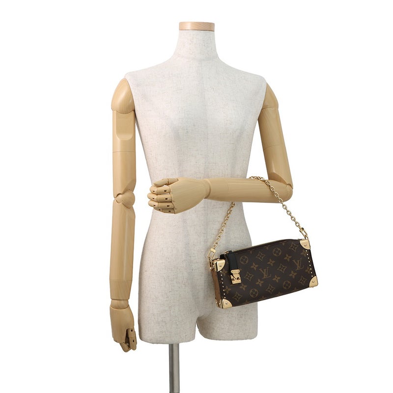 ルイヴィトン ハンドバッグ モノグラム/モノグラム・リバース スリム トランク M13147 LOUIS VUITTON 2way 黒 ブラック