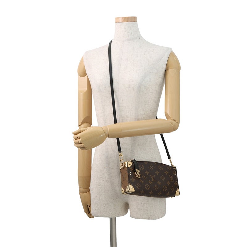 ルイヴィトン ハンドバッグ モノグラム/モノグラム・リバース スリム トランク M13147 LOUIS VUITTON 2way 黒 ブラック