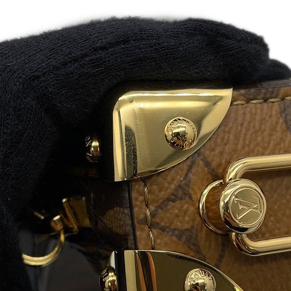 ルイヴィトン ハンドバッグ モノグラム/モノグラム・リバース スリム トランク M13147 LOUIS VUITTON 2way 黒 ブラック