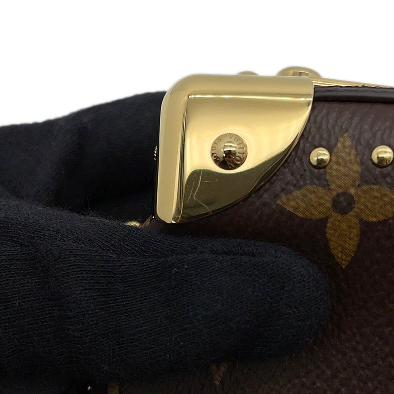 ルイヴィトン ハンドバッグ モノグラム/モノグラム・リバース スリム トランク M13147 LOUIS VUITTON 2way 黒 ブラック