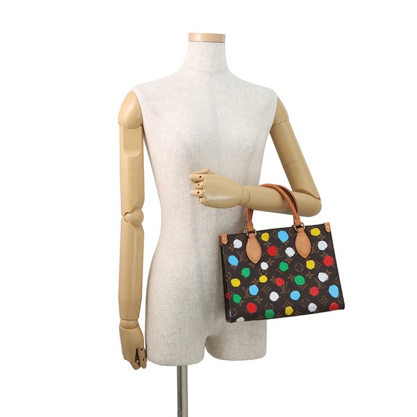 ルイヴィトン ハンドバッグ モノグラム/ペインティッド ドット LV × YK オンザゴーPM M46380 2wayショルダー 草間彌生