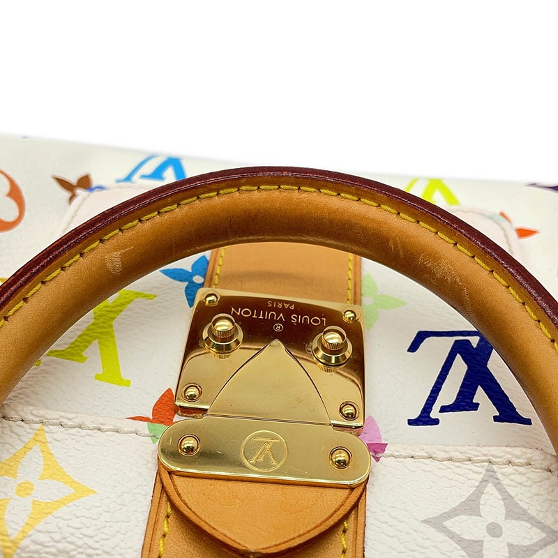 ルイヴィトン ハンドバッグ モノグラム・マルチカラー スピーディ30 M92643 LOUIS VUITTON ヴィトン バッグ 白
