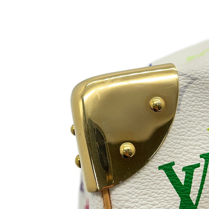 ルイヴィトン ハンドバッグ モノグラム・マルチカラー スピーディ30 M92643 LOUIS VUITTON ヴィトン バッグ 白