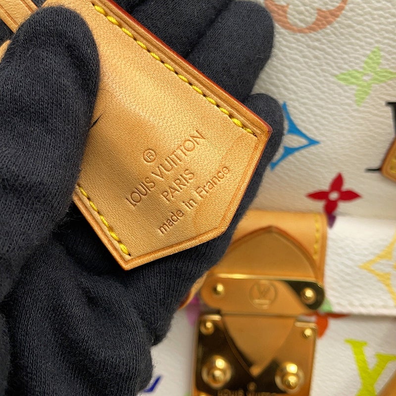 ルイヴィトン ハンドバッグ モノグラム・マルチカラー スピーディ30 M92643 LOUIS VUITTON ヴィトン バッグ 白