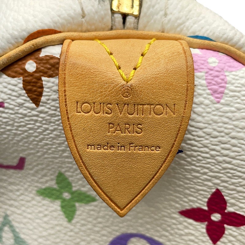 ルイヴィトン ハンドバッグ モノグラム・マルチカラー スピーディ30 M92643 LOUIS VUITTON ヴィトン バッグ 白