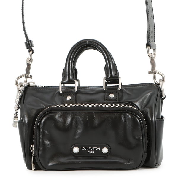 ルイヴィトン ハンドバッグ キーポル カーゴ バンドリエール25 カーフレザー M13988 LOUIS VUITTON 2way 黒 ブラック