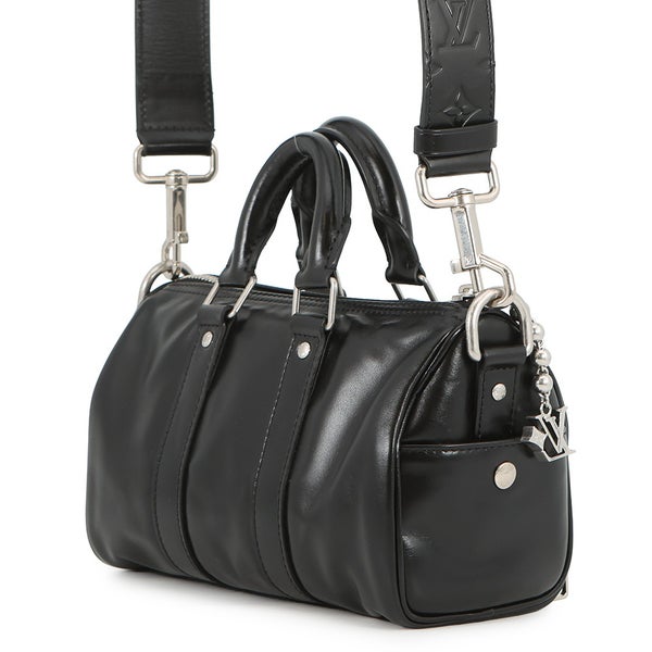 ルイヴィトン ハンドバッグ キーポル カーゴ バンドリエール25 カーフレザー M13988 LOUIS VUITTON 2way 黒 ブラック