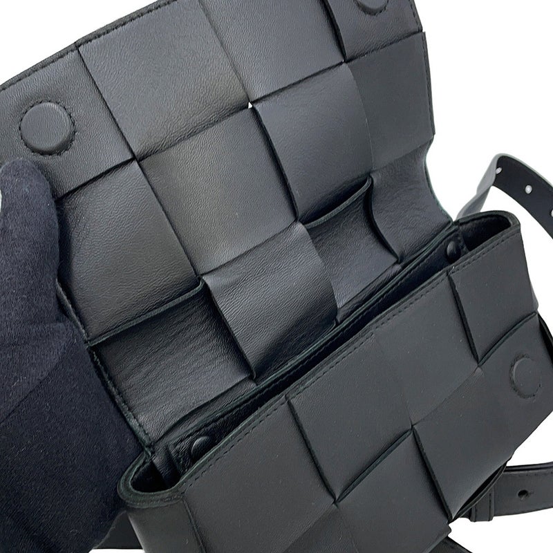 ボッテガヴェネタ ボディバッグ マキシイントレチャート カセット ベルトバッグ 668572 BOTTEGA VENETA 黒