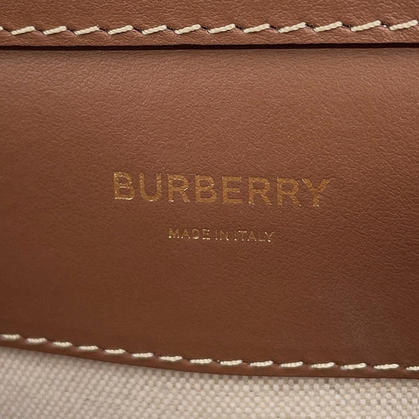 バーバリー ハンドバッグ ミディアム ポケットバッグ キャンバス レザー 8039362 BURBERRY 2way