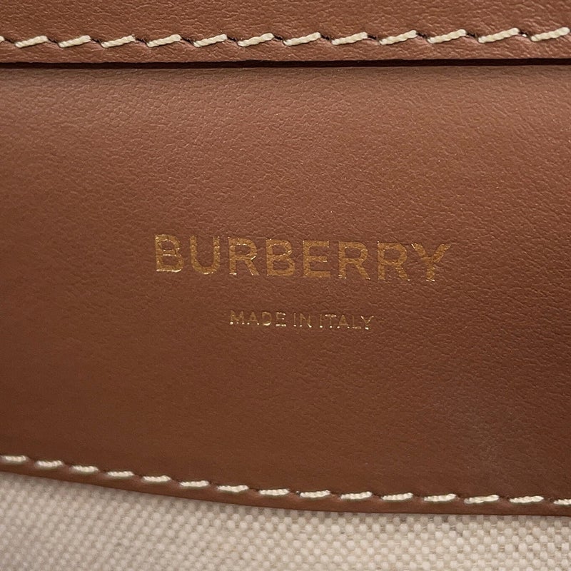 バーバリー ハンドバッグ ミディアム ポケットバッグ キャンバス レザー 8039362 BURBERRY 2way