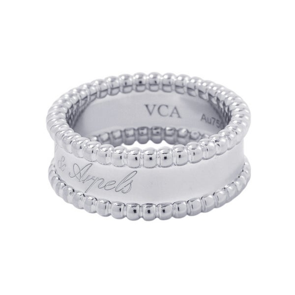 ヴァンクリ リング ペルレ シニアチュール リング K18WGホワイトゴールド サイズ52 VCARN32300/VCARN32352 指輪