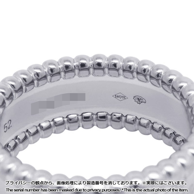 ヴァンクリ リング ペルレ シニアチュール リング K18WGホワイトゴールド サイズ52 VCARN32300/VCARN32352 指輪
