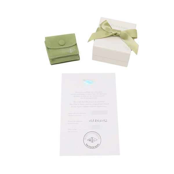 ヴァンクリ リング ペルレ シニアチュール リング K18WGホワイトゴールド サイズ52 VCARN32300/VCARN32352 指輪