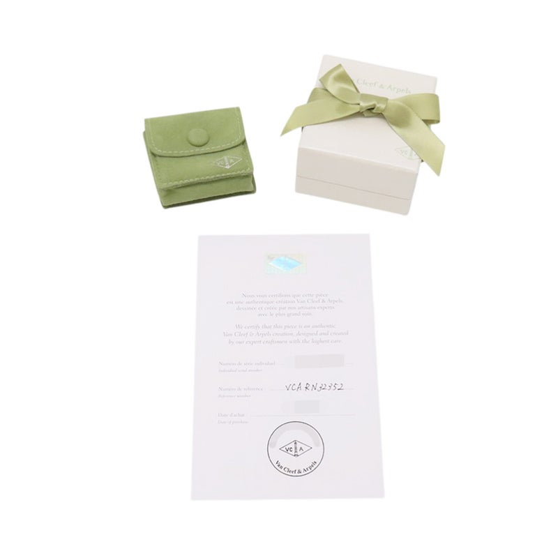 ヴァンクリ リング ペルレ シニアチュール リング K18WGホワイトゴールド サイズ52 VCARN32300/VCARN32352 指輪