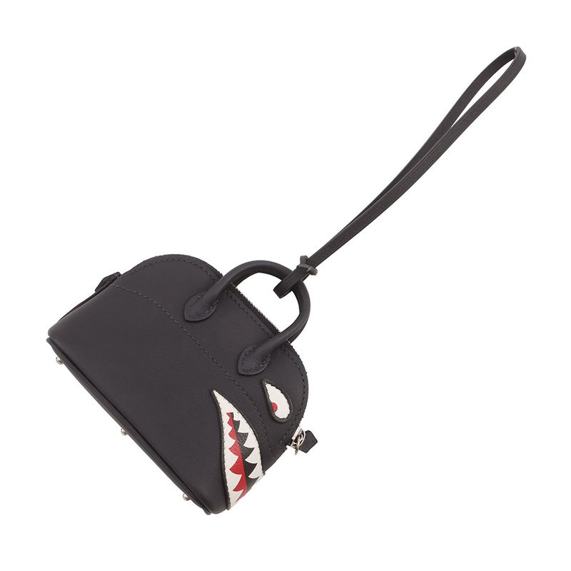 エルメス バッグチャーム ボリードシャーク キャバン/シルバー金具 スイフト W刻印 黒