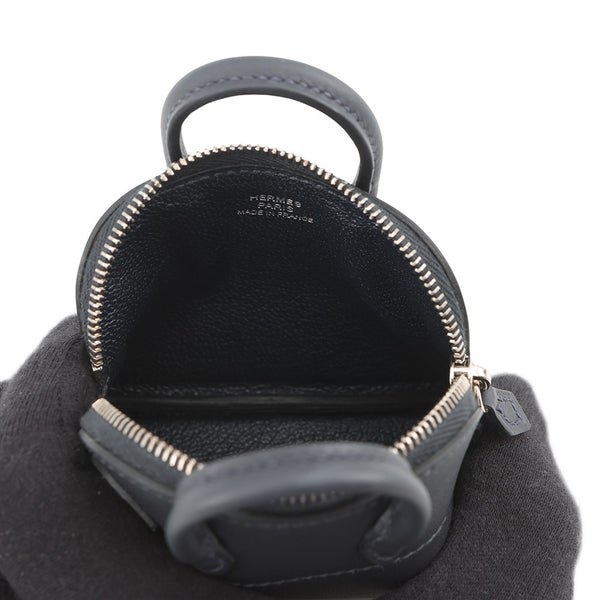 エルメス バッグチャーム ボリードシャーク キャバン/シルバー金具 スイフト W刻印 黒