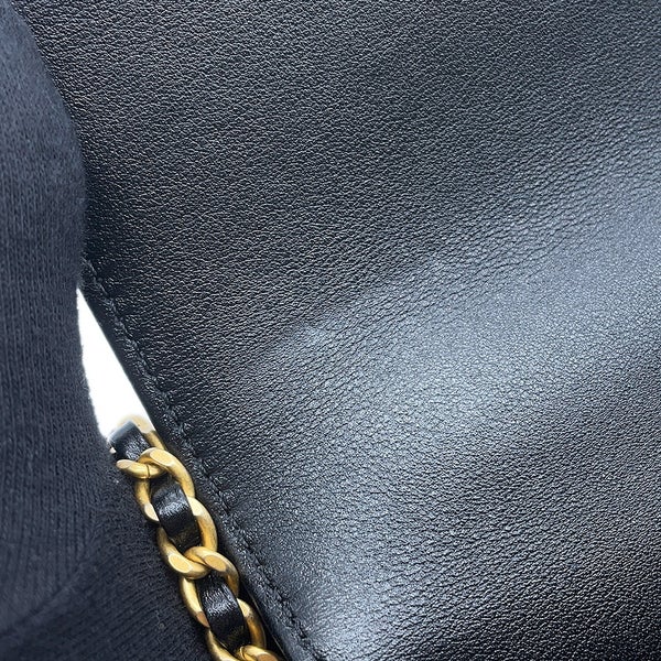 シャネル ハンドバッグ ココマーク トップハンドル リング XXS ラムスキン AS2215 2wayショルダー ココハンドル 黒