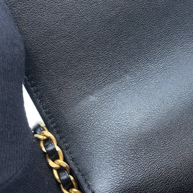 シャネル ハンドバッグ ココマーク トップハンドル リング XXS ラムスキン AS2215 2wayショルダー ココハンドル 黒