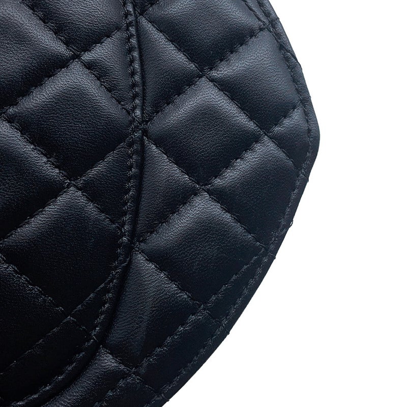 シャネル チェーンショルダーバッグ マトラッセ ハートシェイプ ラムスキン AS3191 CHANEL バッグ 黒