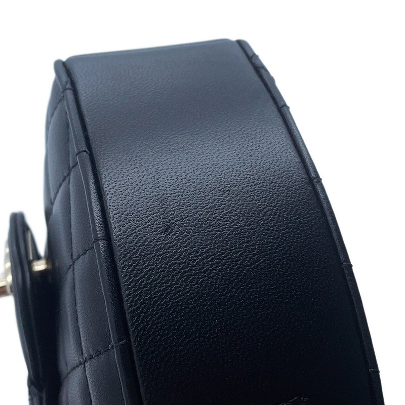 シャネル チェーンショルダーバッグ マトラッセ ハートシェイプ ラムスキン AS3191 CHANEL バッグ 黒