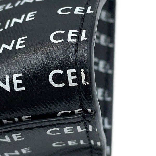 セリーヌ トートバッグ スモール バーティカル カバ ロゴ 総柄 PVC 191542DT2 CELINE 2way 黒